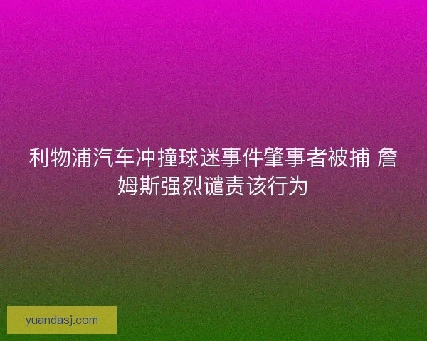 利物浦汽车冲撞球迷事件肇事者被捕 詹姆斯强烈谴责该行为